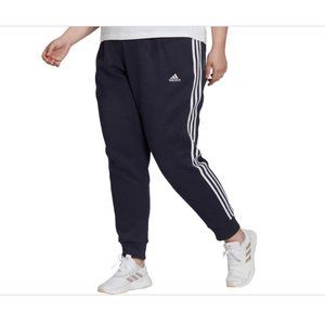 adidas Black Jogger Pants with White Stripes